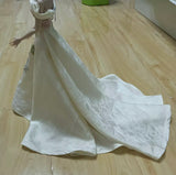 Handmade 1:6 Scale Doll Evening Gown Miniature Floral Sequin Dress For Fashion Doll