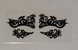 black eye shadows tattoo sticker Festival temporary face lace art tattoos sticker Per Pair
