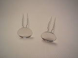 2 pieces Silver craft hair pins jewellery making hair accessory diy 6.7cm length