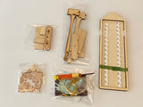 Craftuneed 1:6 miniature dollhouse wood full length stand mirror DIY package doll furniture craft props