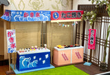 Handmade 1:6 miniature dollhouse Japanese food stall stand market Yatai street shop furniture for Barbie doll