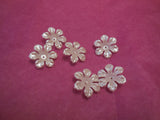5 pieces of ivory sew on acrylic flowers bridal beads Sewing Any purpose diy 2.5cm