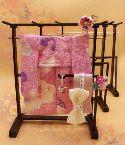 Craftuneed Handmade 1:6 miniature dollhouse wooden kimono rack display stand for barbie doll furniture props