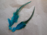 2pcs Stripped Hat Mount feather Millinery DIY craft feather 3 colours choices