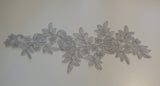 A Large Bridal wedding floral lace applique sewing lace motif . Various colours