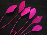6pcs Stripped Hat Mount Pink & Purple feather Millinery DIY craft feather