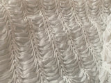 Craftuneed luxury ivory 3d texture lace fabric polyester clothes dress sewing in 115cm X 150cm