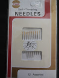 12pcs Assorted Hand Sewing Needles/ Self Threading Hand Craft Diy needles Tool