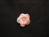 A small piece of peach pink beaded fabric floral motif / peach pink beaded floral applique is for sale. sold by per piece