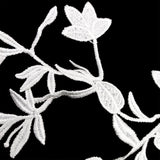 Craftuneed ivory leaves lace motif trim sew on bridal lace applique patch for dress sewing
