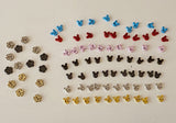 Craftuneed Job lot doll making mini buttons 4mm sew on 2 hole flat buttons in rabbit flower shapes for doll clothes sewing