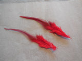 2pcs Stripped Hat Mount feather Millinery DIY craft feather 3 colours choices