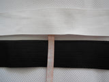 3cm wide Flat Elastic waistband black or white high quality. Sold by Meter(s)