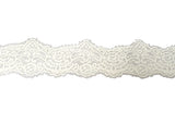 ivory cotton eyelash lace trim bridal floral embroidered lace trim dress edge lace trimming Per Yard
