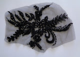 A piece of luxury beaded floral lace applique sequins tulle lace motif is for sale. various colours . sold by per piece