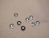 50pcs Floral Silver base sew on clear crystal style beads Any purpose diy10mm