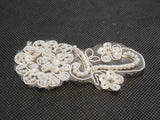 ivory sequins beads floral lace Applique / shoes lace motif in small size8x3.5cm