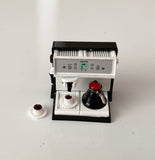Craftuneed dollhouse miniature kitchen water coffee machine cook pan pot cups holder rack furniture decor barbie doll