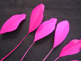 6pcs Stripped Hat Mount Pink & Purple feather Millinery DIY craft feather
