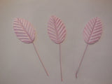 5 pieces pink Fabric rose leaves millinery hat diy leaves hair accessory leaves