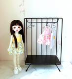 Craftuneed quality 1:6 miniature wardrobe metal clothes display storage furniture for barbie doll