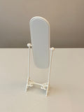 Craftuneed 1:6 full length stand mirror bath tub bath shower mixer tap for barbie doll miniature dollhouse furniture props