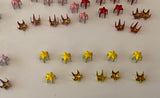 Craftuneed Job lot 120pcs doll making mini claw nail rivet buttons in 4mm and 5mm diameters for doll clothes decoration purposes