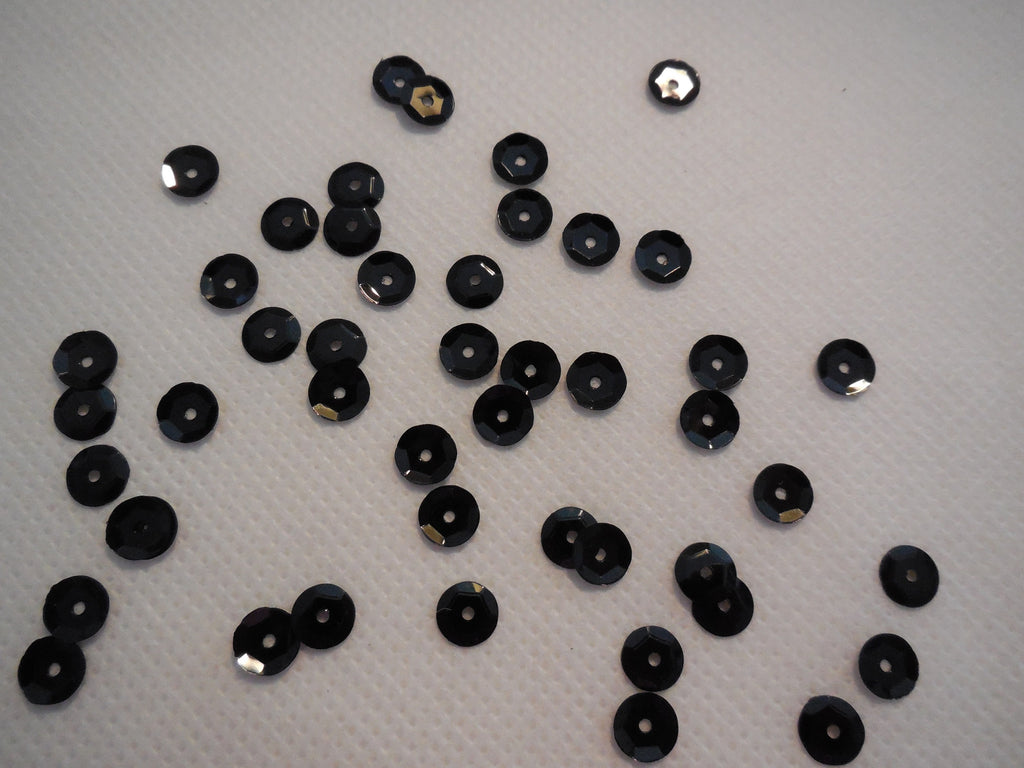 Bridal Wedding Black Hologram Round Cupped Sequins 6mm approx1700 per pack 20g