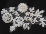 Ivory bridal wedding floral lace applique / ivory shoes lace motif is for sale. Sold by per piece