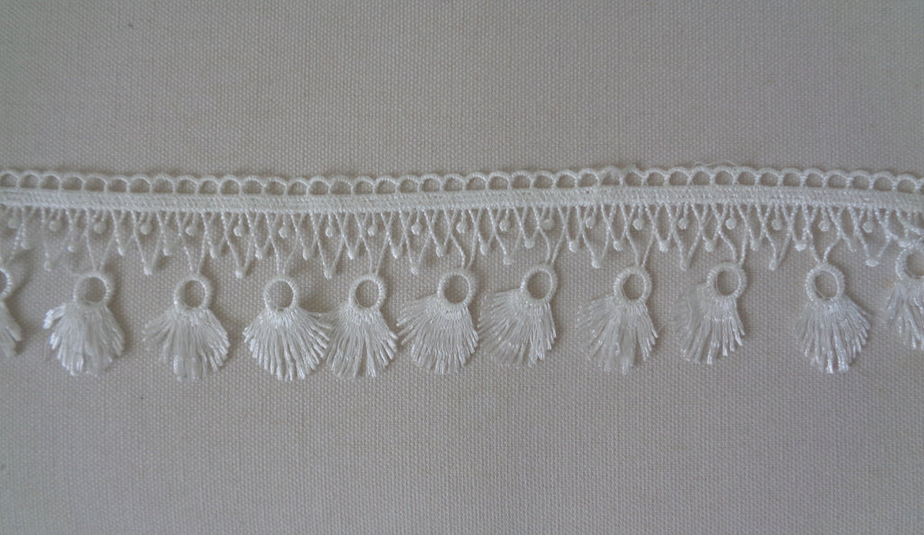 ivory cotton lace trim Bridal ivory fringes lace trim Dress trimming is for sale. sold by Per Yard 90cm