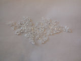 bridal wedding ivory or white or red sequins lace applique / floral lace motif