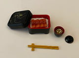 Craftuneed 1:6 miniature dollhouse mini doll assorted Japanese sushi food and drink hotpot restaurant props for Barbie doll