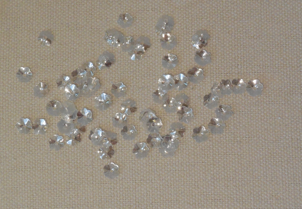 Bridal Wedding crystal white floral sequins / plum floers sequins in size 6mm. sold by 10g per bag