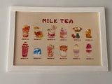 Craftuneed Handmade 1:6 miniature dollhouse cafe coffee bakery restaurant menu framed sign wall art decors props for doll