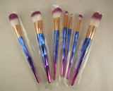 Professional 7 foundation makeup brushes set powder brush with soft fibre hair