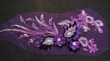 Luxury Large piece of Purple & lilac sequins beaded floral lace Applique / beaded lace motif is for sale.  sold by per piece