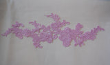 Dark purple or light purple floral lace applique decorative sewing lace motif