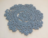 A handmade crochet floral style lace doilies tableware in various colours Sold by per piece