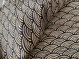 Craftuneed 0.5 Meter Japanese style wavy print fabric cotton kimono fabric for dress sewing DIY