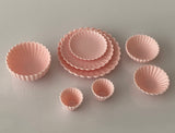 Craftuneed 1:6 miniature dollhouse mini 8pcs plates and bowls kitchen accessory props for doll