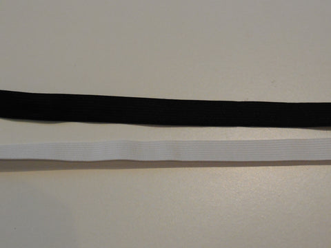 1.5cm wide Flat Elastic waistband black OR white high quality