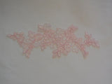 wine or baby pink floral lace applique / bridal floral tulle lace motif is for sale. sold by per piece
