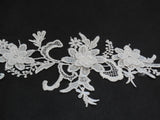 3D Floral layers ivory lace Applique / shoes floral lace motif is for sale. Sold By piece