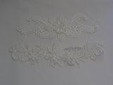 3D floral layers bridal wedding ivory lace applique / dress lace motif By piece