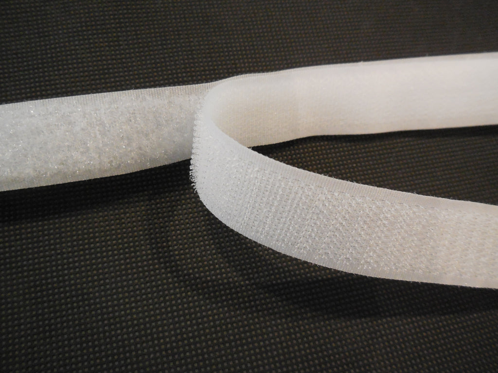 Sew on nylon fastener tape white hoop and loop tape in 2cm wide. By per meter.