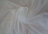 Ivory soft tulle fabric for dress making DIY 150cm fabric wide.  sold by Per 0.5 Meter