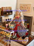 Craftuneed miniature dollhouse kitchen cabinet furniture doll hob fortune cat camera card machine accessory