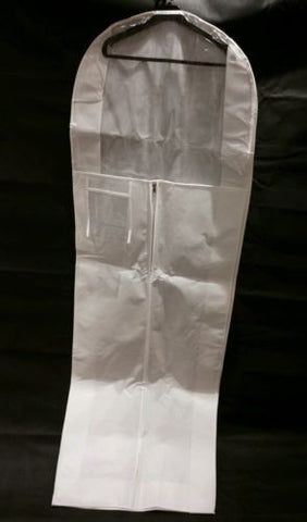 White wedding dress/garment clothes storage cover bag /protective bag 175cm