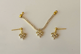 Craftuneed 1:6 miniature handmade doll necklace earring set dollhouse jewellery necklace accessory