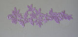 A light purple floral lace applique dress sewing cotton lace motif is for sale.  sold by per piece
